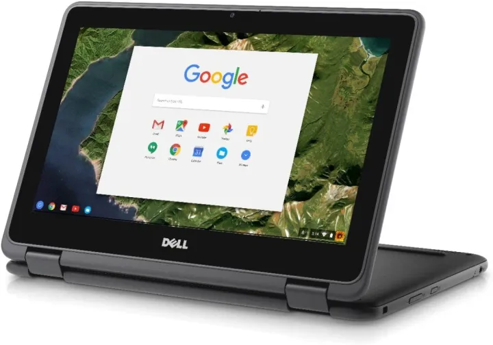 Dell 3189 Convertible Chromebook 11.6 inches HD IPS Touchscreen, Intel Celeron N3060 Up to 2.48GHz, 4GB Ram 16GB SSD, HDMI, WiFi, Webcam, Play Store, Chrome OS